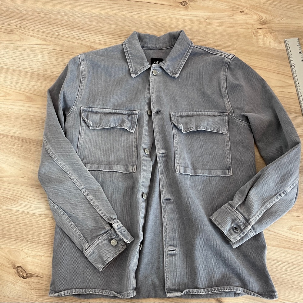 Zara Denim Work Shirt Size S